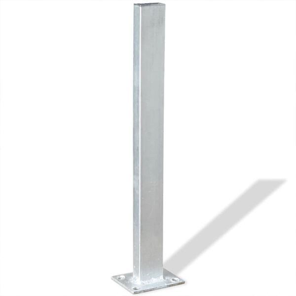 vidaXL Stulpų laikikliai, 4 vnt., 40cm, plienas