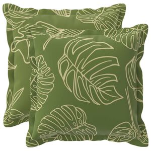 vidaXL Pagalvėlės užvalkalas 2 vnt. HOUTEN Lapų dizainas 30 x 30 cm