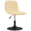 vidaXL Pasukamos valgomojo kėdės, 2vnt., kreminės spalvos, aksomas