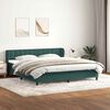 vidaXL Box Spring Lova su čiužiniais Tamsiai žalia 180x210 cm Velvet