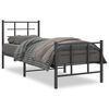 vidaXL Lovos rėmas su galvūgaliu/kojūgaliu, juodas, 75x190cm, metalas