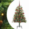 vidaXL Dirbtinė Kalėdų eglutė 150 LED &Scaron;ilta balta PVC ir metalas Žalia