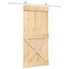 vidaXL Slankios durys Natūrali ir Balta 95 x 210 cm