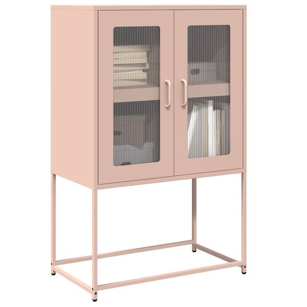 vidaXL Highboard Pink 68x39x107 cm Plienas