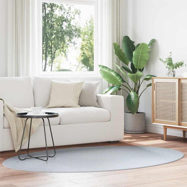 vidaXL Kilimas HUARTE Pilka 200 x 140 cm 100% poliesteris