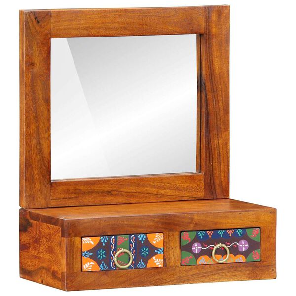 vidaXL Sieninė spintelė Ruda 40 x 20 x 50 cm Akacijos medienos masyvas