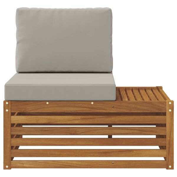 vidaXL Lauko galinė sofa su pagalve Natūrali 91 x 63 x 73 cm