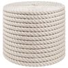 vidaXL Džiuto virvė 12 mm Balta 100% Tossa jutas