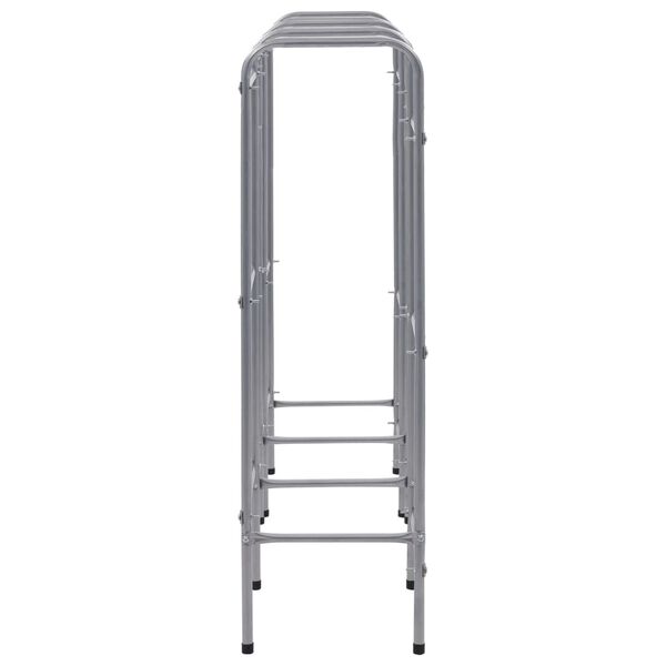 vidaXL Lentyna 9 dėžėms, sidabrinės spalvos, 145x33x116cm, plienas