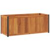 vidaXL Sodo lovelis, 110x45x44cm, akacijos medienos masyvas ir plienas