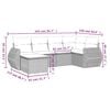 vidaXL Sofos komplektas su pagalvėlėmis, 6 dalių, pilkas, poliratanas