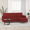 vidaXL Trivietė sofa su pakoja, raudonojo vyno spalvos, 180cm, audinys