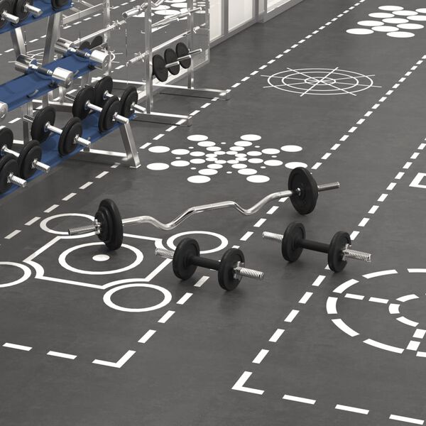 vidaXL Štangos ir svarmenų rinkinys, 30kg, ketus