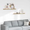 vidaXL Sieninė lentyna 2 pcs Smėlio 100 x 9 x 3 cm Apdirbta mediena