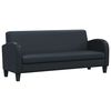 vidaXL Trivietė sofa, dirbtinė oda, juoda