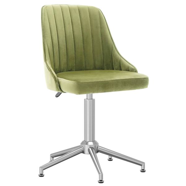 vidaXL Pasukamos valgomojo kėdės, 2vnt., &scaron;viesiai žalios, aksomas