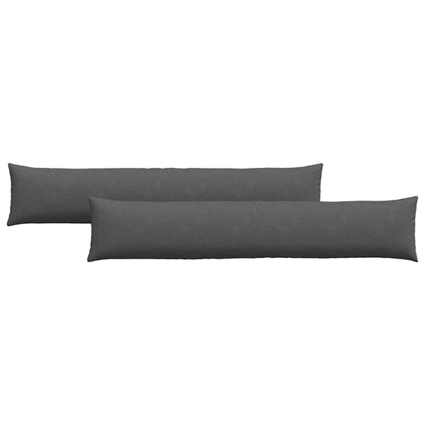 vidaXL Sofa Pagalvės 2 pcs Tamsiai pilka 200 x 40 cm