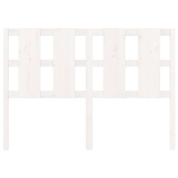 vidaXL Lovos galvūgalis, baltas, 125,5x4x100cm, pušies masyvas