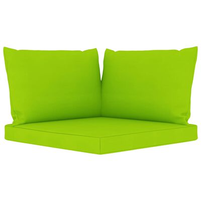 vidaXL Sodo komplektas su šviesiai žaliomis pagalvėlėmis, 9 dalių
