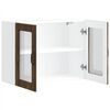 vidaXL virtuvės sieninė spintelė su stiklinėmis durimis "Lucca"