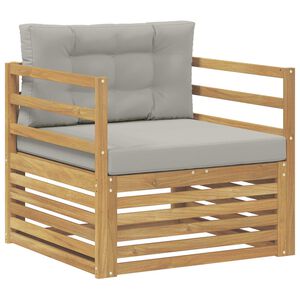 vidaXL Lauko sofa Balta ir &scaron;viesiai pilka