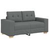 vidaXL Sofa 3 pcs Tamsiai pilka 221 x 80 x 80 cm Lino mi&scaron;inio audinys