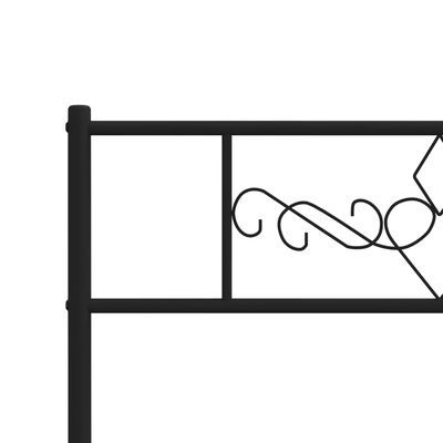 vidaXL Lovos rėmas su galvūgaliu/kojūgaliu, juodas, 90x190cm, metalas