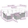 vidaXL Sodo Sofų Rinkinys su saugykla 7 pcs Ruda poliratanas