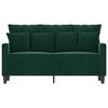 vidaXL Dvivietė sofa, tamsiai žalios spalvos, 120cm, aksomas