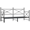 vidaXL ku&scaron;etė su ku&scaron;ete be čiužinio Juoda 90x190 cm plieno