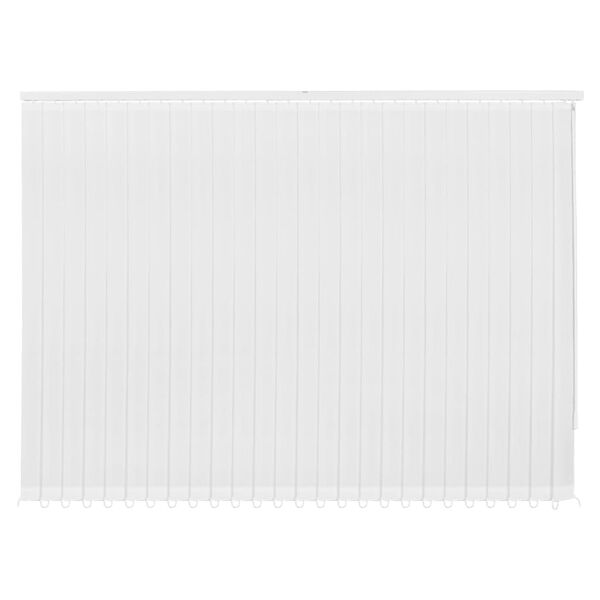 vidaXL Vertikalios žaliuzės, baltas audinys, 120x180 cm