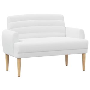 vidaXL Mink&scaron;tas kampas su mygtukų apmu&scaron;alais Balta 116 x 67 x 80 cm
