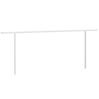 vidaXL Markizės stulpų rinkinys, baltos spalvos, 600x245cm, geležis