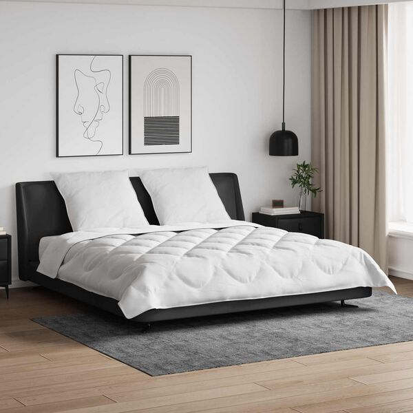 vidaXL Visų sezonų &scaron;iltas vizitinės 3 pcs Balta Mikropluo&scaron;tas