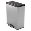 Curver Dviguba &scaron;iuk&scaron;liadėžė su pedalu Deco, sidabrinė, 26l+26l