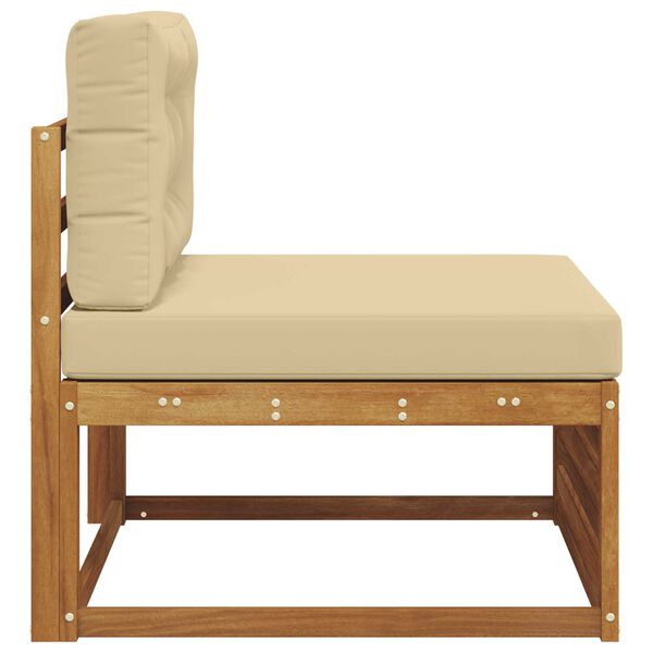 vidaXL Lauko vidurinė sofa Kietos akacijos mediena Natūrali