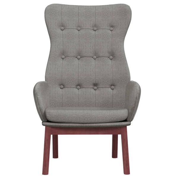 vidaXL Poilsio kėdė, &scaron;viesiai pilkos spalvos, audinys