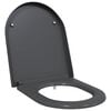 vidaXL Tualeto sėdynė Antracitas 49 x 36 x 4 cm Duroplastas