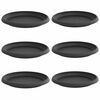 vidaXL Apvalus gėlių padėklas 6 pcs Juoda &Oslash; 14 x 2 cm Plastmasė