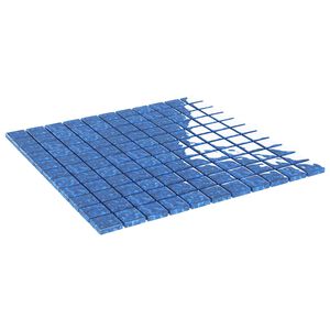 vidaXL Mozaikos plytelė 11 pcs Mėlyna 50 x 50 cm Stiklas