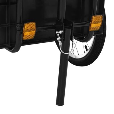 vidaXL Dviračio priekaba/vežimėlis, juoda, 155x60x83cm, plienas