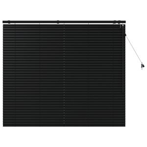 vidaXL Venecijos žaliuzės Juoda 145 x 130 cm 35 mm