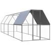 vidaXL Lauko narvas vi&scaron;čiukams, 2x8x2m, galvanizuotas plienas