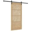 vidaXL Slankios durys 93 x 202 cm Apdirbta mediena Natūrali ir juoda