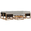 vidaXL Lauko sofos komplektas 7 pcs Natūrali ir &scaron;viesiai pilka