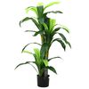 vidaXL Dirbtinis dracenos medis, žalios spalvos, 120cm, 36 lapai