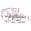 vidaXL Lovos rėmas Balta 150 x 200 cm Kietos pu&scaron;ies mediena