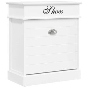 vidaXL Spintelė batams, baltos sp., 50x28x58cm, paulovnijos mediena