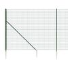 vidaXL Vielinė tinklinė tvora su smaigais, žalios spalvos, 2,2x25m