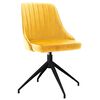 vidaXL Valgomojo kėdės, 4vnt., geltonos spalvos, aksomas